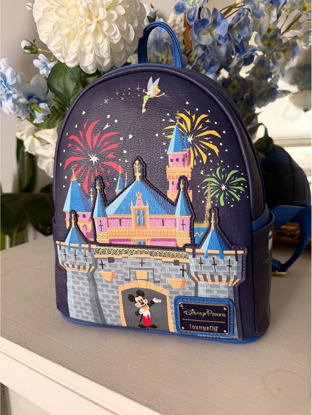 Disney Parks Loungefly Disneyland Castle Fireworks Mini Backpack NWT
